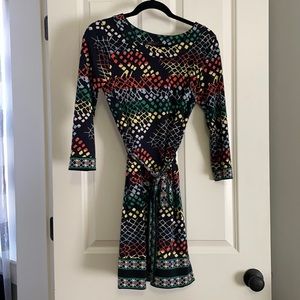 Colorful 3/4 Length BCBG dress